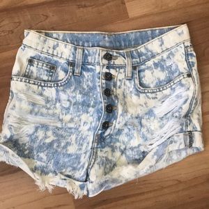 LF Carmar multi-faded high waisted shorts